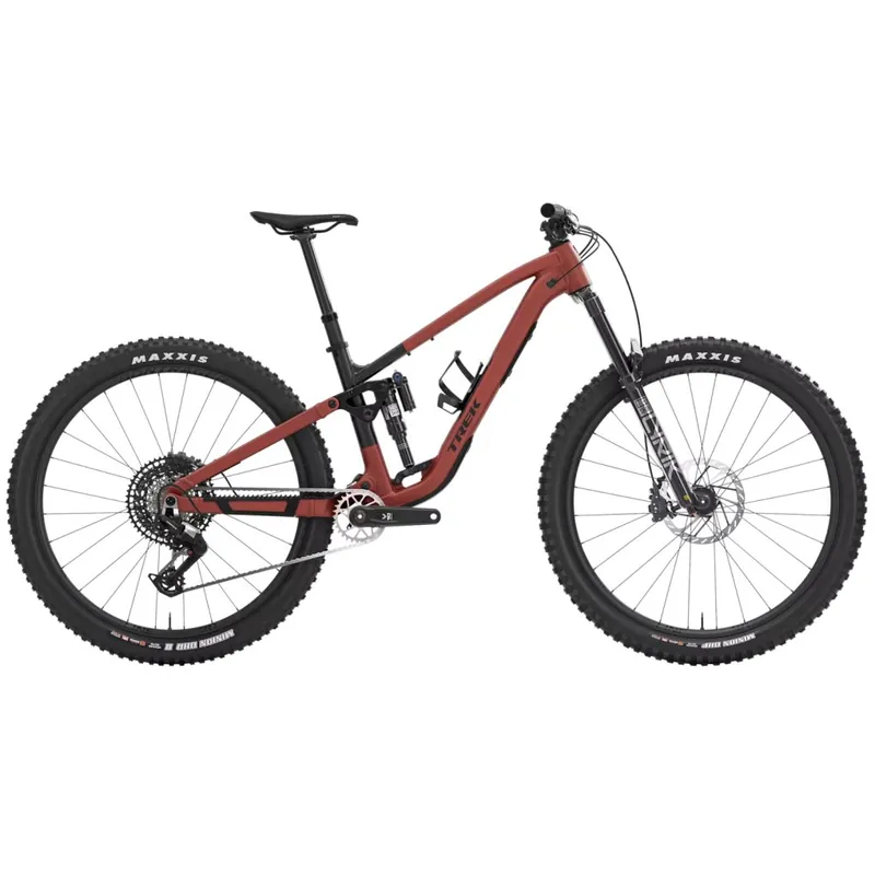 Trek FUEL EX 9 Eagle 90 Gen 7 - 29" Mountainbike - 2027 - Matte Sedona Red / Pennyflake Splatter Billig
