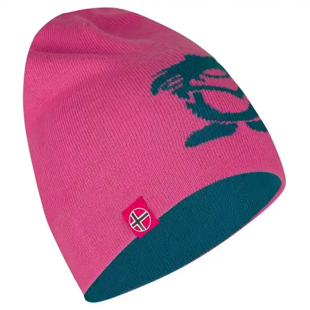 Online Kaufen Trollkids Troll Long Beanie Kinder - Light Magenta/Dark Marine