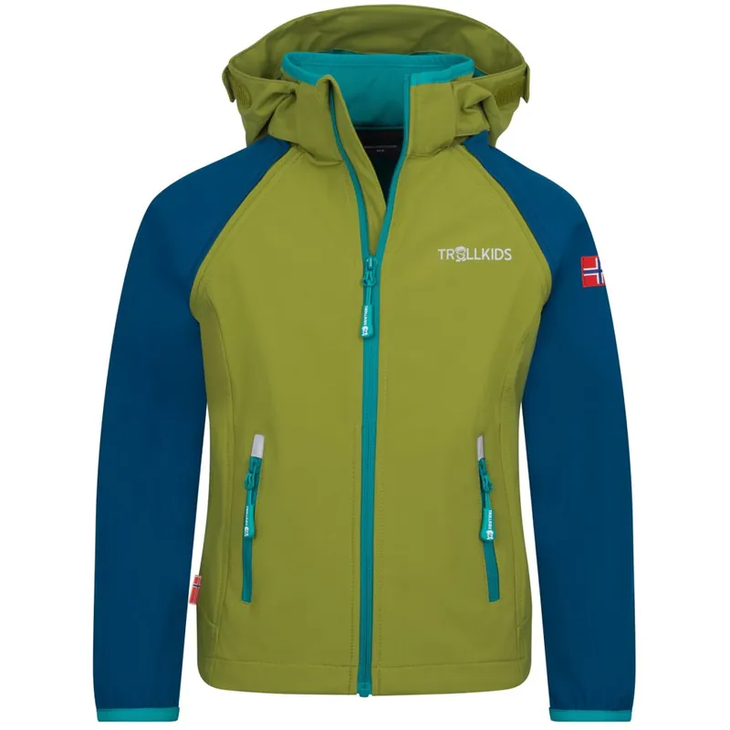 Neu Im Sortiment Trollkids Rondane XT Zip-Off Jacke Kinder - Jungle Green/Navy