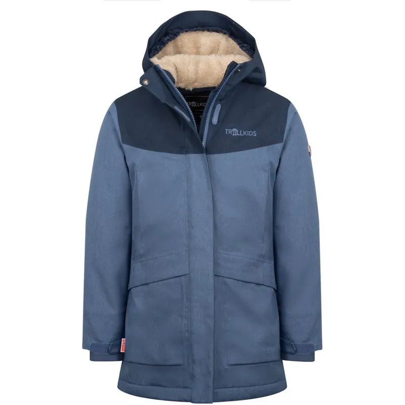 Trollkids Oslo PRO Mantel Mädchen - Navy/Lotus Blue Must-Have