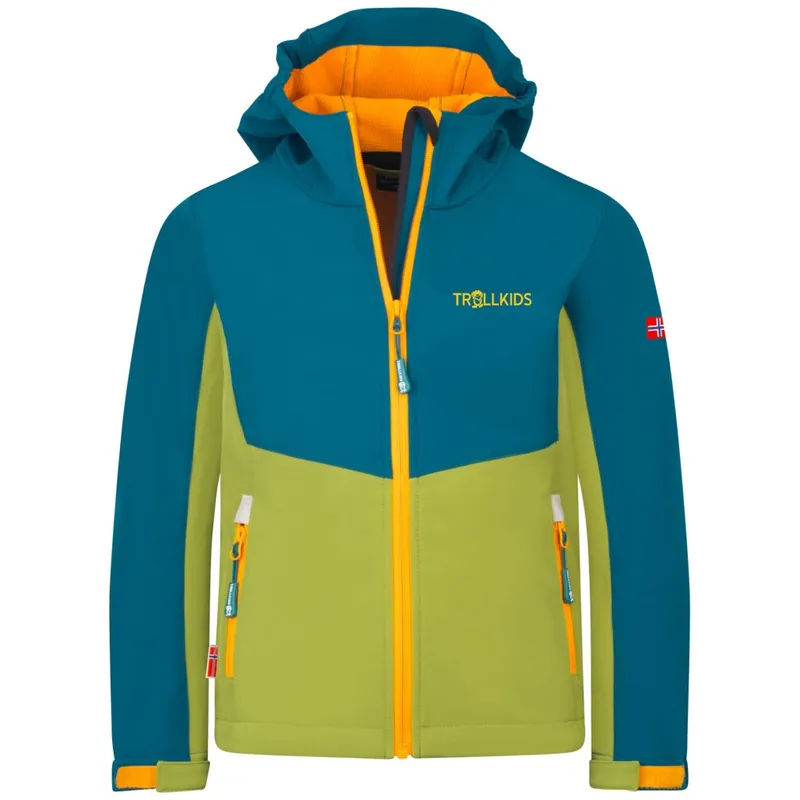 Bestpreis Trollkids Kristiansand Jacke Kinder - Pear Green/Lagoon Green/Sahara Sunset