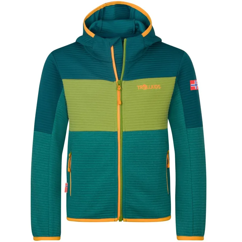 Preiswert Trollkids Sogndal XT Jacke Kinder - Sea Green/Lagoon Green/Pear Green/Sahara Sunset