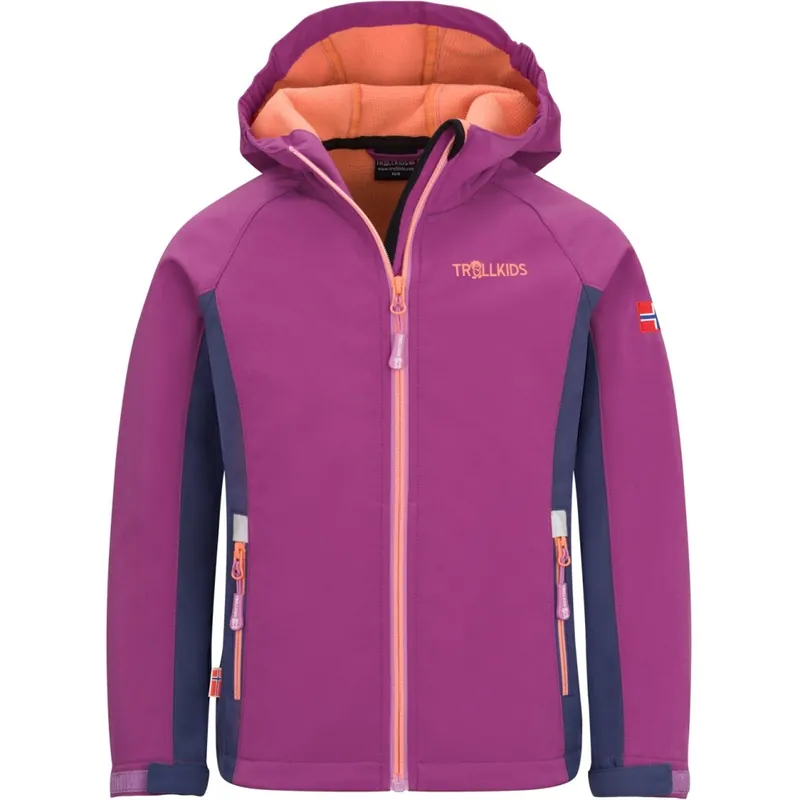 Trollkids Kristiansand Jacke Mädchen - Mallow Pink/Violet Blue/Papaya Top-Preis