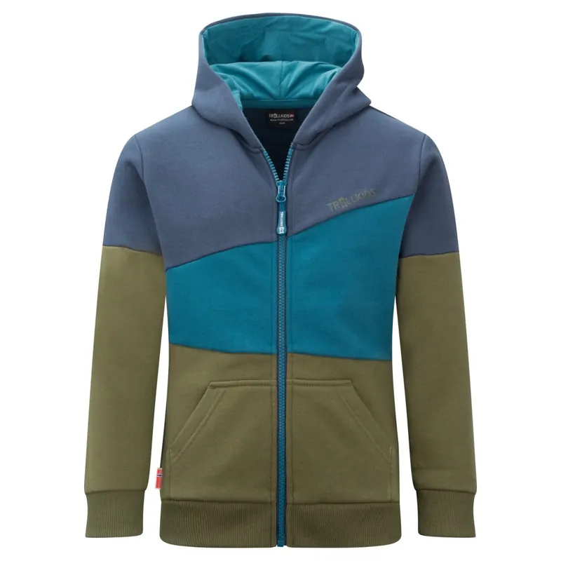 Solange Der Vorrat Reicht Trollkids Alesund Sweatjacke Kinder - Mystic Blue/Dark Marine/Pine Green