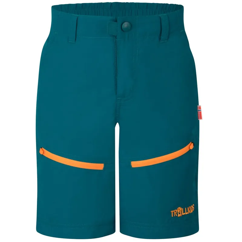 Trollkids Seiland Shorts Kinder - Lagoon Green/Sahara Sunset Geprüft
