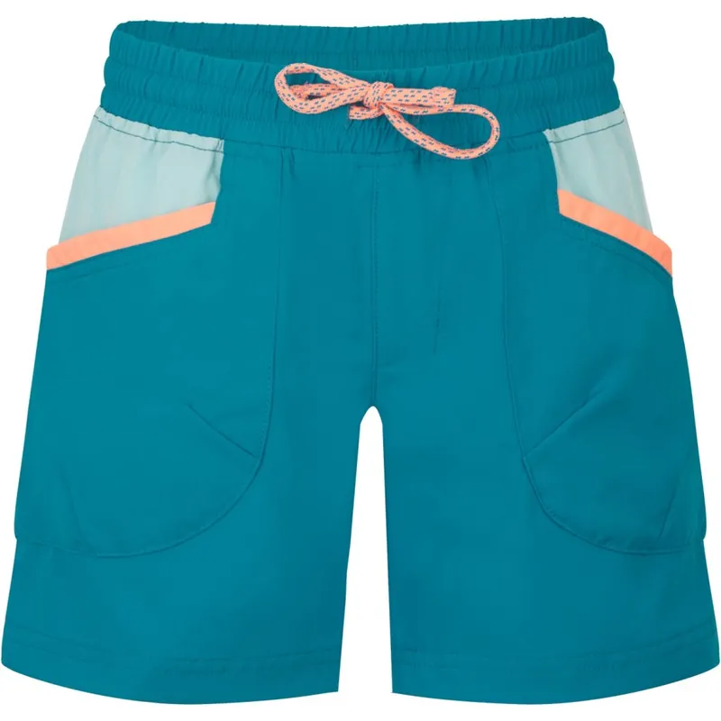 Jetzt Bestellen Trollkids Senja Shorts Mädchen - Harbor Blue/Aqua Haze/Mellow Peach