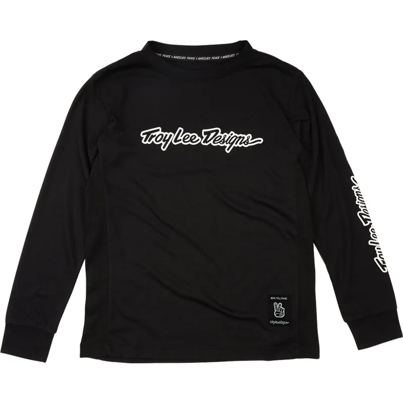 Kracherpreis Troy Lee Designs Skyline Ride Langarmtrikot Kinder - Signature Black