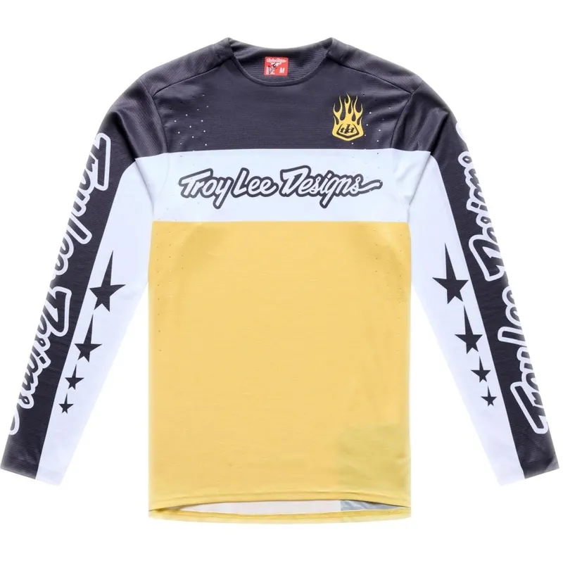 Preis Gesenkt Troy Lee Designs Sprint Pro Langarmtrikot Herren - YO Moto Butter