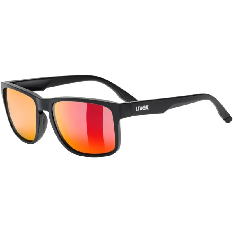Markenprodukt Uvex poise Brille - black matt/mirror red