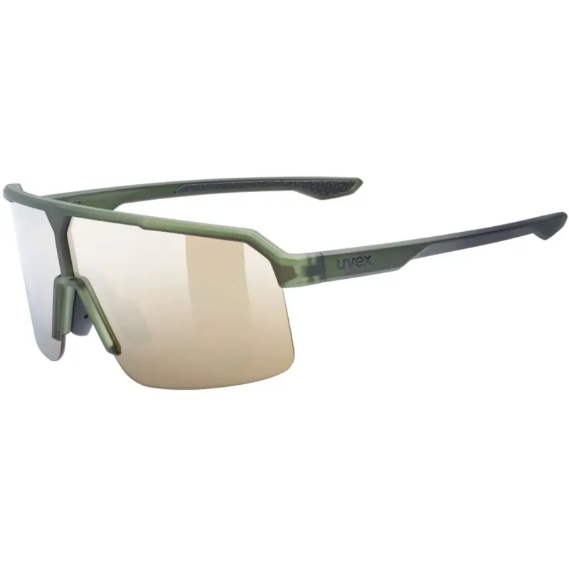 Uvex ramp Fahrrad-Brille - olive matt/mirror gold Abverkauf