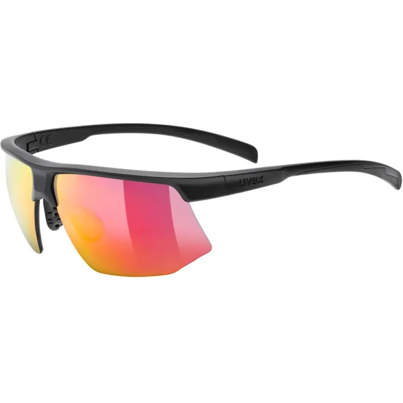 Uvex aerios Brille - black matt/mirror red Bestpreis