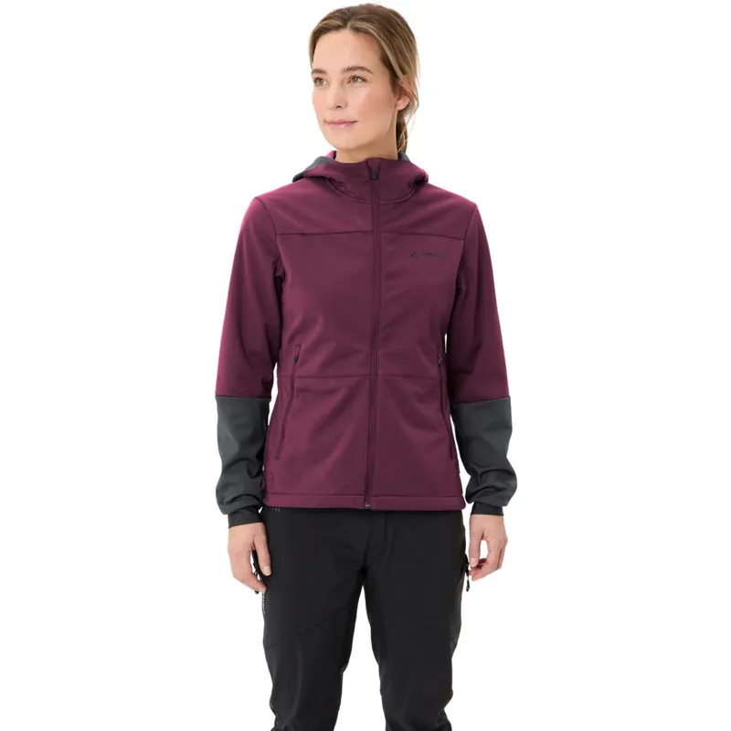 Neu Vaude Qimsa Hooded Softshell Jacke Damen - cassis uni