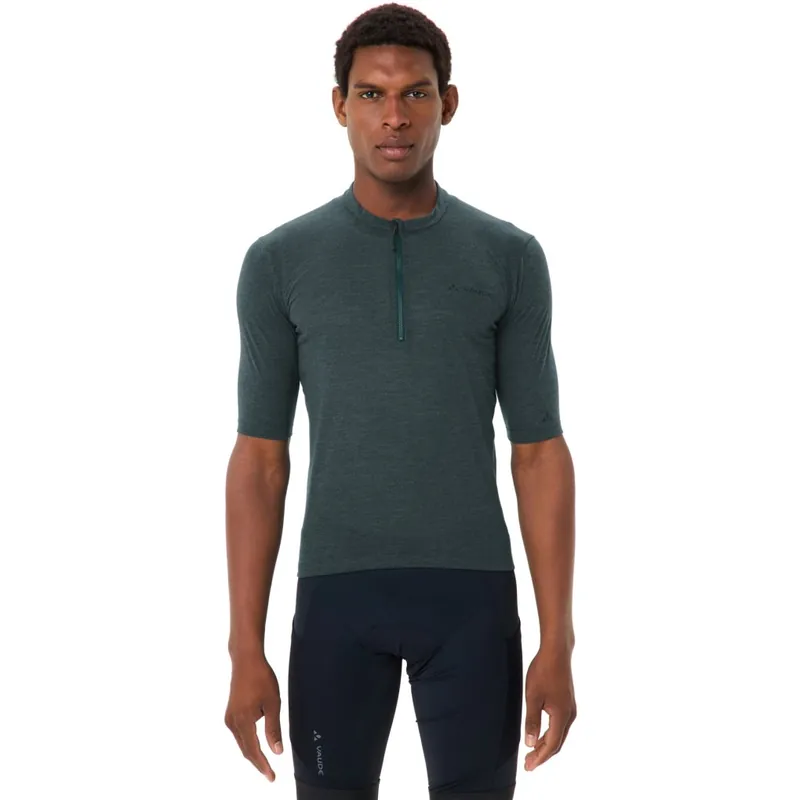 Markenprodukt Vaude Kuro Half-Zip Kurzarmtrikot Herren - deep pond