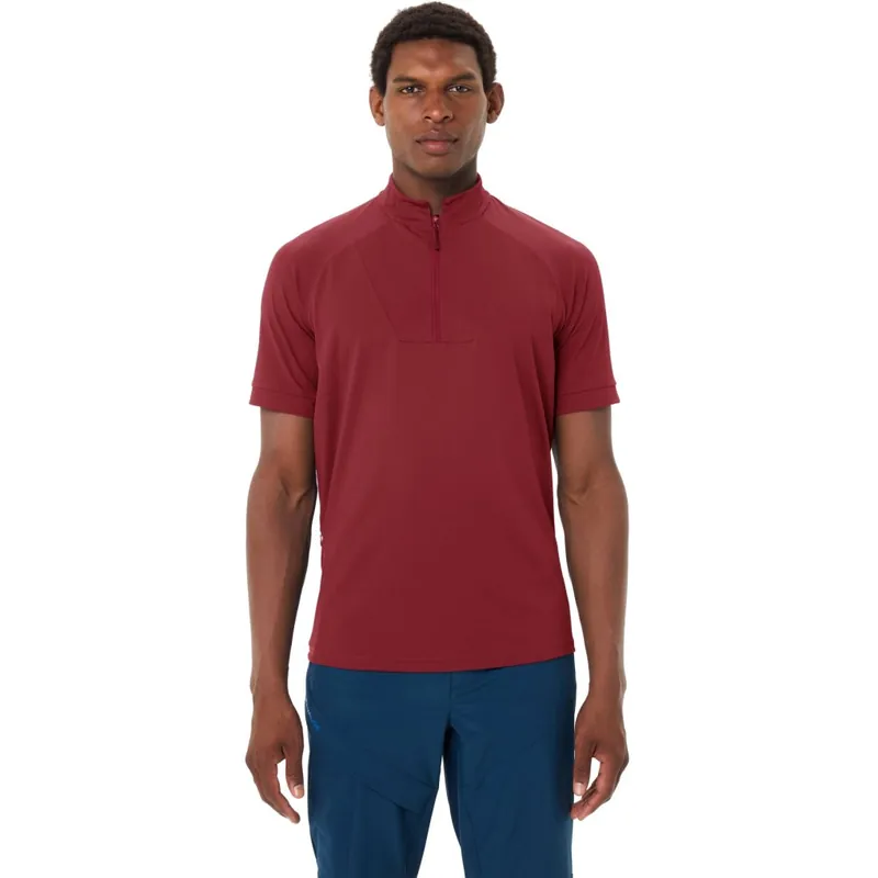 Vaude Adlux Half-Zip Kurzarmshirt Herren - carmine Direkt Vom Hersteller