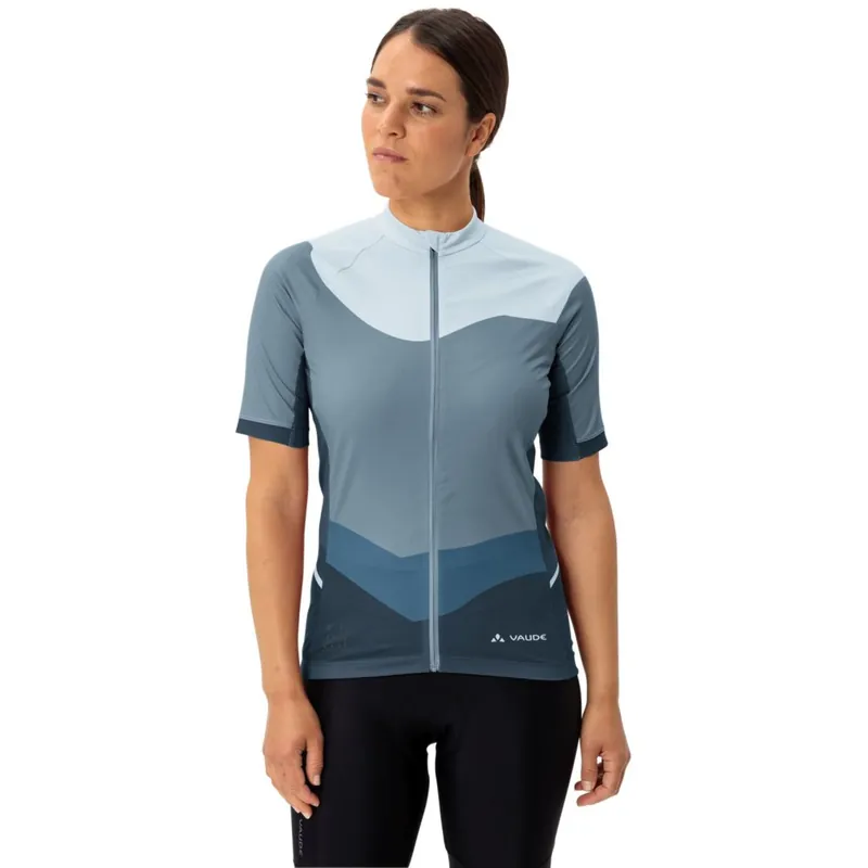 Online Kaufen Vaude Posta Full-Zip III Kurzarmtrikot Damen - nordic blue