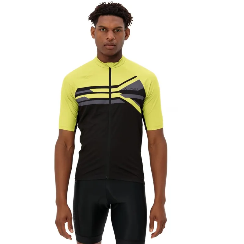 Super-Preis Vaude Posta Full-Zip III Kurzarmtrikot Herren - bright green