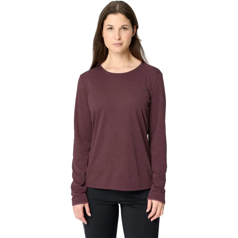 Vaude Essential Langarmshirt Damen - ruby dusk Direktkauf