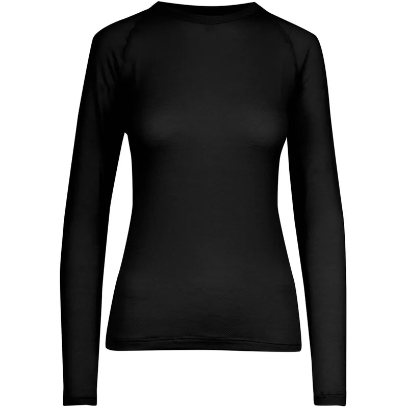 Velocio Merino Mesh Langarm-Unterhemd Damen - Schwarz Online Kaufen