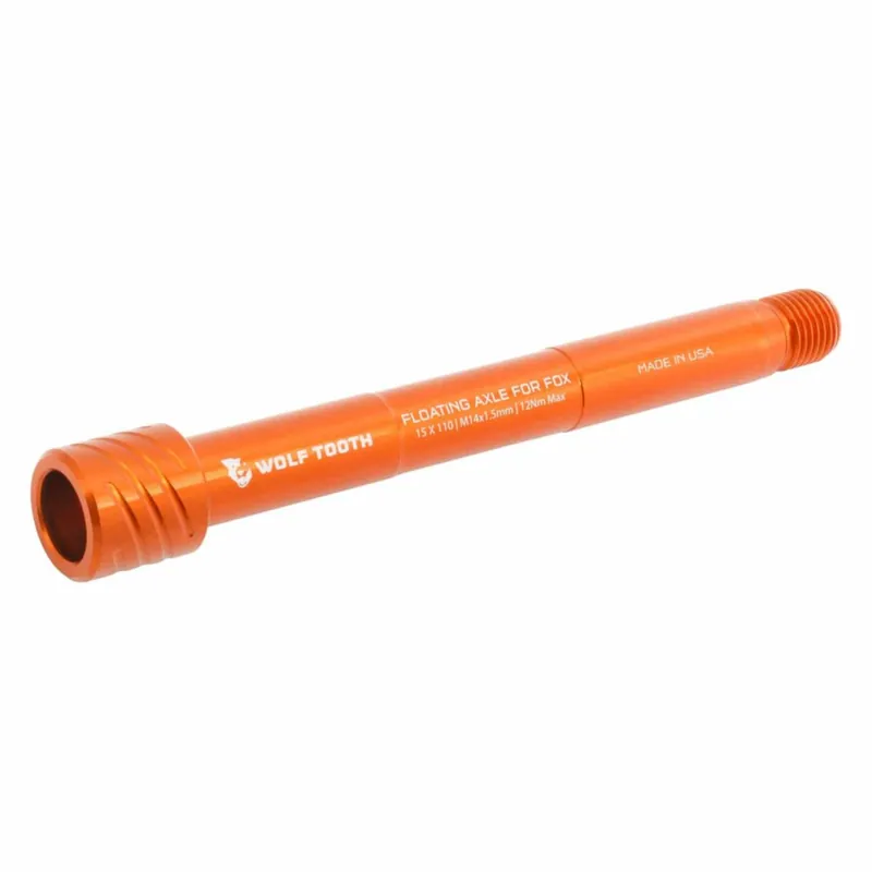 Wolf Tooth Floating Steckachse - Fox 36 / 38 (MY21+) 15x110mm - orange Knallerangebot