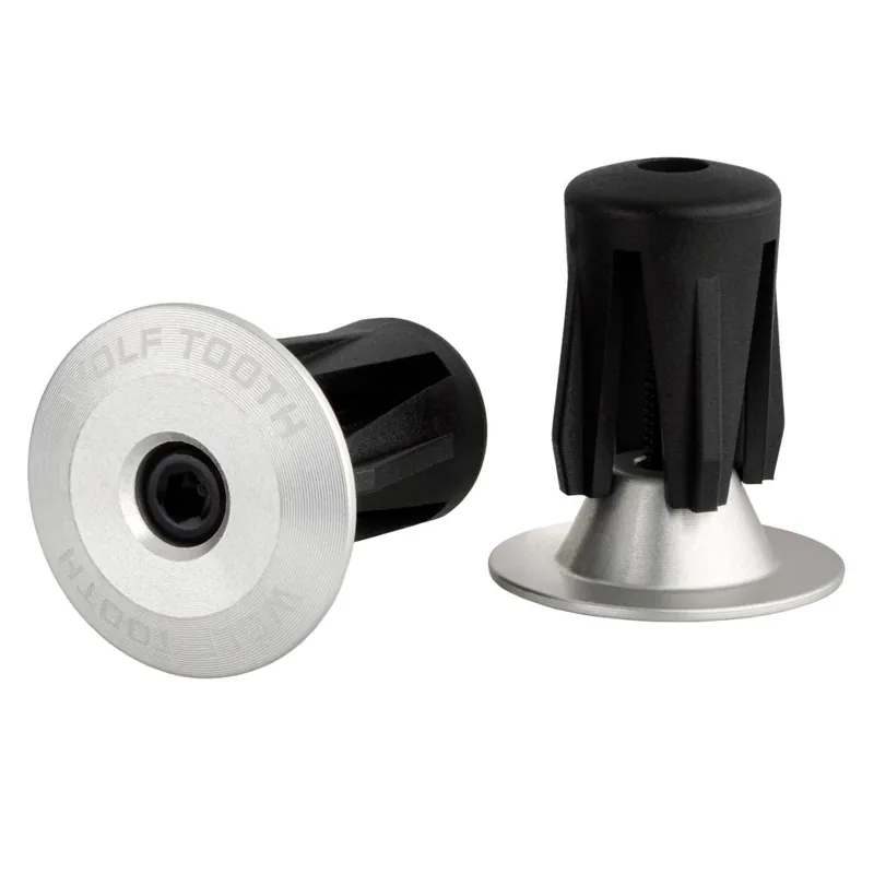Preisreduziert Wolf Tooth Aluminium Lenkerstopfen - rohsilber