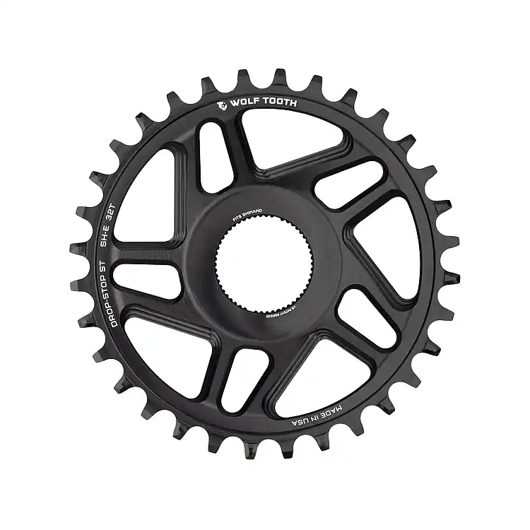 Kracherpreis Wolf Tooth Shimano EP8 Direct Mount Kettenblatt Drop-Stop ST - schwarz