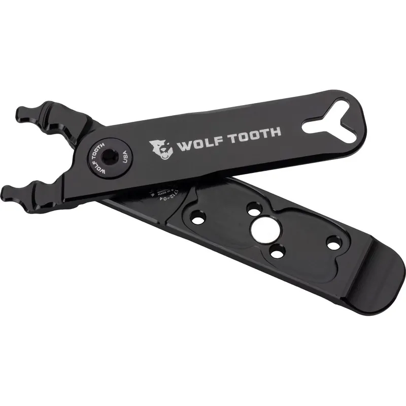 Saisonangebot Wolf Tooth Pack Pliers - Multifunktionszange für Kettenschlösser, Ventilkerne, Ventilschaft Überwurfmuttern - schwarz