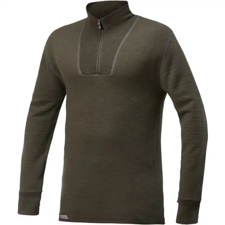 Woolpower Zip 200 Langarm-Unterhemd Unisex - pine green Markenware