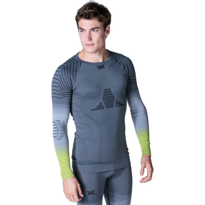 X-Bionic Invent FX Langarmunterhemd Herren - rhino grey/light grey/canary Markenprodukt