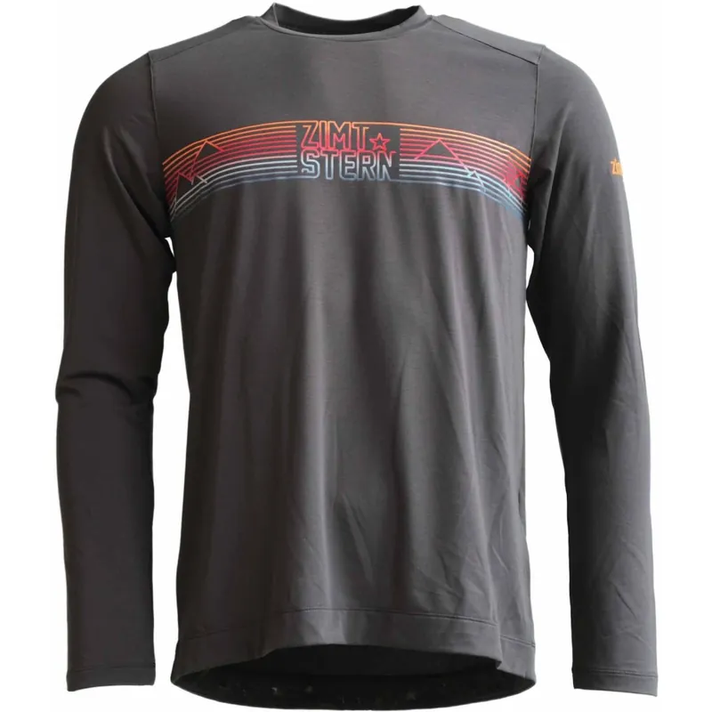 Begrenztes Angebot Zimtstern TrailFlowz Langarm MTB-Trikot Herren - Pirate Black