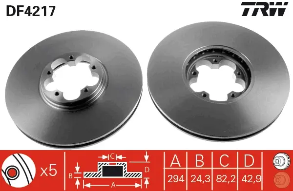 Letzte Chance TRW DF4217 - Bremsscheibe