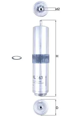 Highlight MAHLE KL 763D - Kraftstofffilter