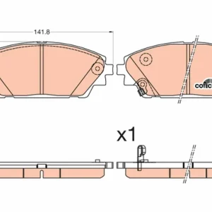 TRW GDB3592 - Bremsbelagsatz, Scheibenbremse - COTEC Geprüft