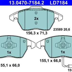 Echt ATE 13.0470-7184.2 - Bremsbelagsatz, Scheibenbremse - ATE Ceramic