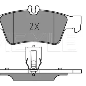 Ausverkauf MEYLE 025 233 3516/PD - Bremsbelagsatz, Scheibenbremse - MEYLE-PD Advanced performance and design.