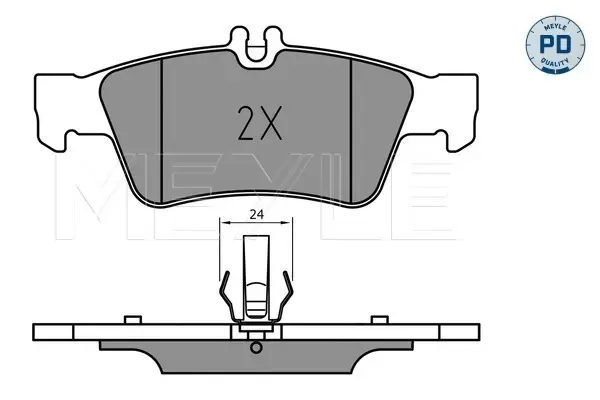 Ausverkauf MEYLE 025 233 3516/PD - Bremsbelagsatz, Scheibenbremse - MEYLE-PD Advanced performance and design.