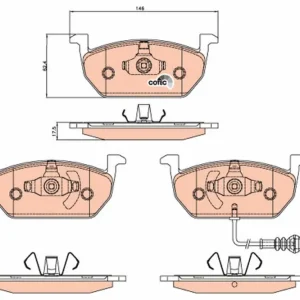 Knallerangebot TRW GDB2080 - Bremsbelagsatz, Scheibenbremse - COTEC
