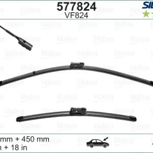Jetzt Kaufen VALEO VF824 Scheibenwischer 577824 - SILENCIO FLAT BLADE SET600mm / 450mm