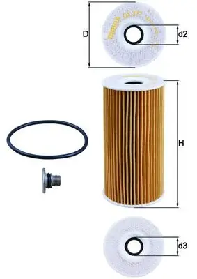 MAHLE OX 377D - Ölfilter Versand Am Gleichen Tag