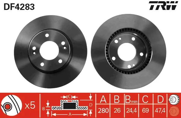 Finale Aktion TRW DF4283 - Bremsscheibe