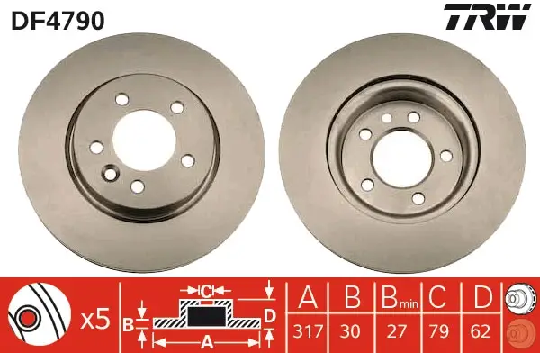 Günstig TRW DF4790 - Bremsscheibe