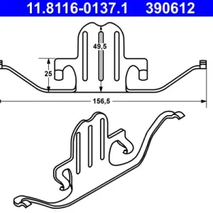 ATE 11.8116-0137.1 - Feder, Bremssattel Sale