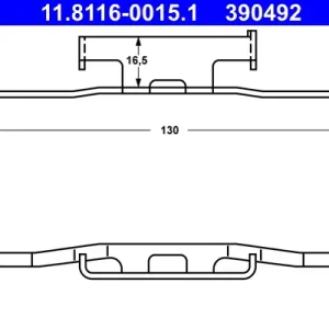 Jetzt Kaufen ATE 11.8116-0015.1 - Feder, Bremssattel