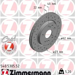Preiswert ZIMMERMANN 540.5305.52 - Bremsscheibe - SPORT COAT Z