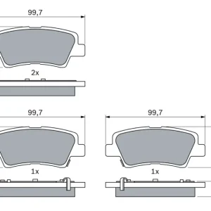 BOSCH 0 986 494 557 - Bremsbelagsatz, Scheibenbremse Schneller Versand