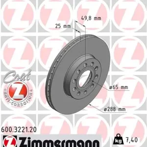Nur Heute ZIMMERMANN 600.3221.20 - Bremsscheibe - COAT Z