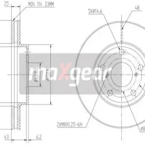 Sichere Zahlung MAXGEAR 19-0973 - Bremsscheibe