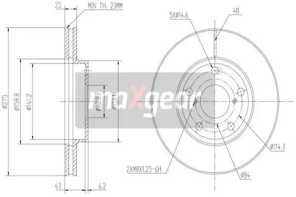 Sichere Zahlung MAXGEAR 19-0973 - Bremsscheibe