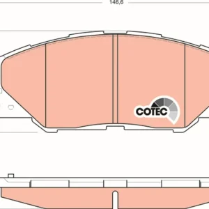 Expressversand TRW GDB3424 - Bremsbelagsatz, Scheibenbremse - COTEC