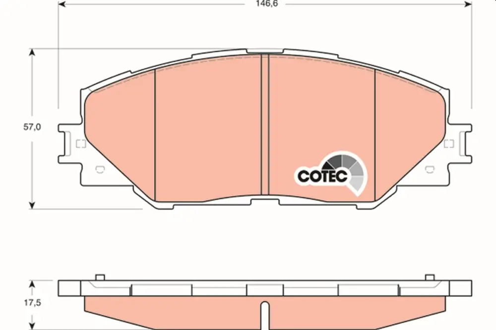 Expressversand TRW GDB3424 - Bremsbelagsatz, Scheibenbremse - COTEC