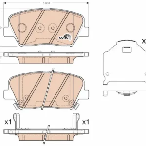 Zertifiziert TRW GDB3549 - Bremsbelagsatz, Scheibenbremse - COTEC